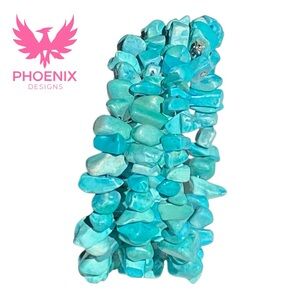 Turquoise Stone Bracelet Handmade Native
